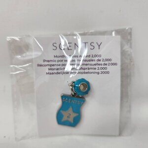Scentsy Monthly Sales Award 2000 Charm Pendant Blue